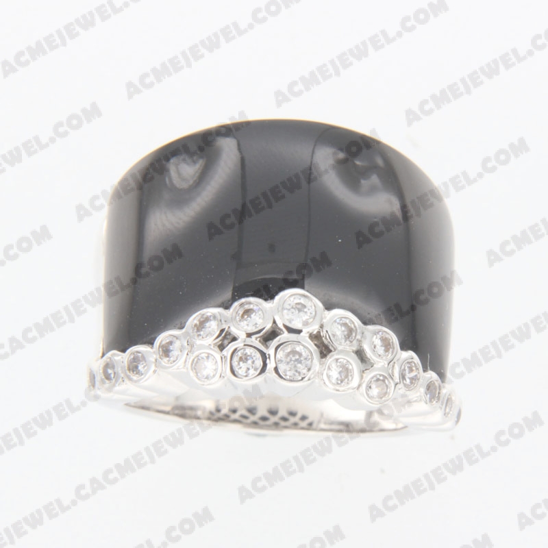Rings Brass shiny Rhodium plating