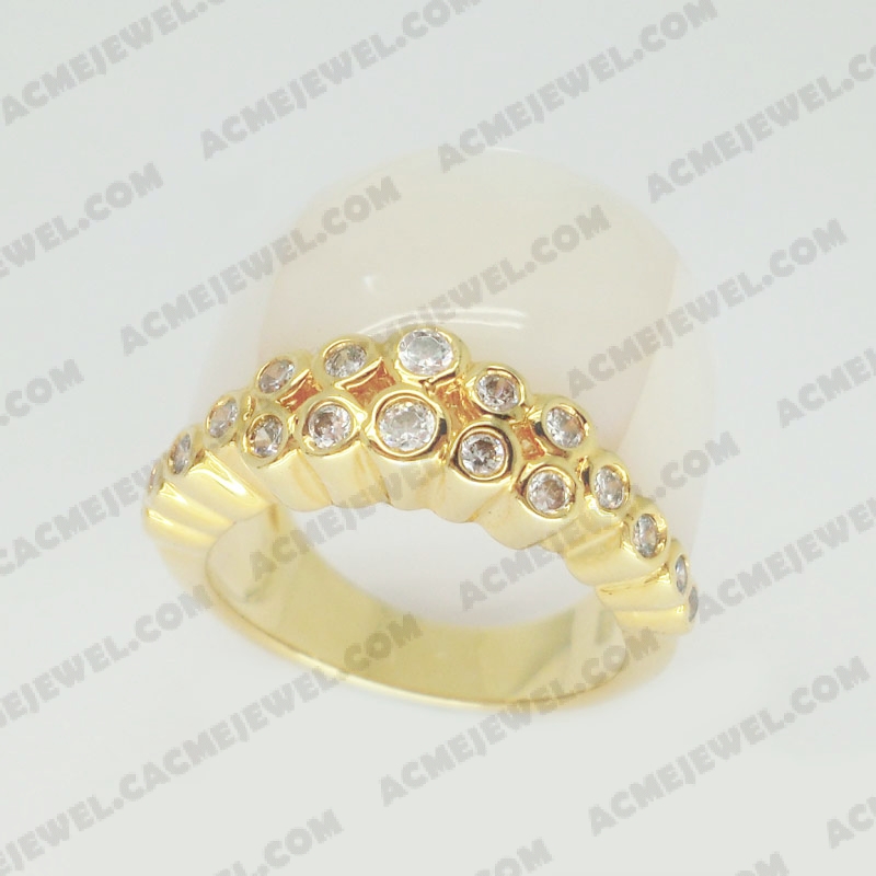 Rings Brass shiny Gold plating