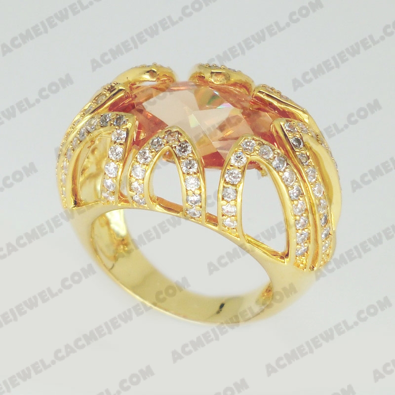 Rings Brass shiny Gold plating