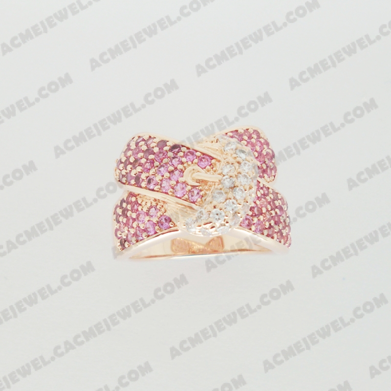 Rings Brass shiny Rose gold plating