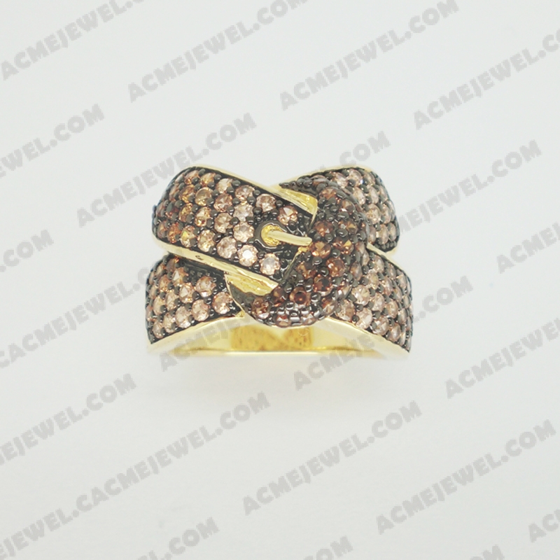 Rings Brass shiny 2-tone (black rhodium /gold plating)