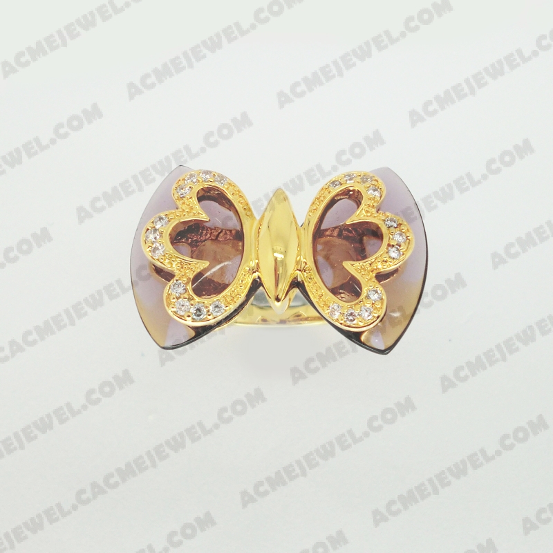 Rings Brass shiny Gold plating
