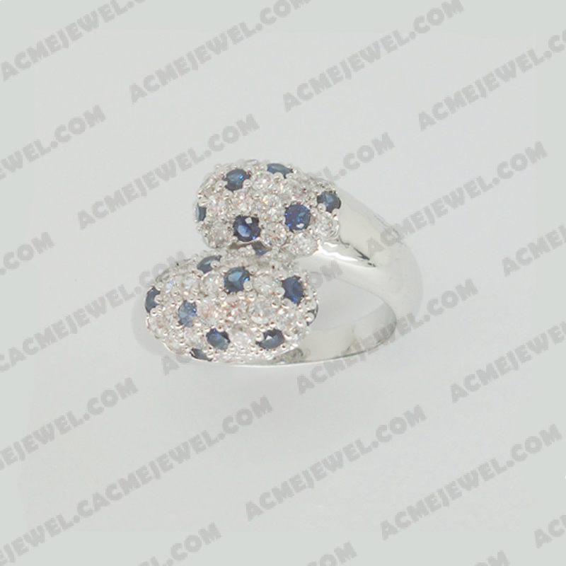 Rings Brass shiny Rhodium plating