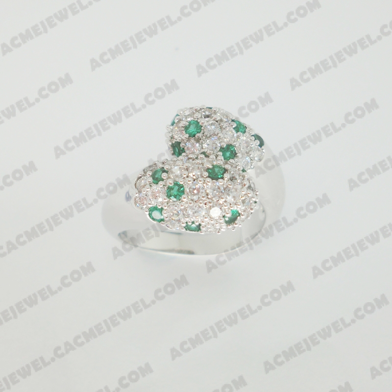 Rings Brass shiny Rhodium plating