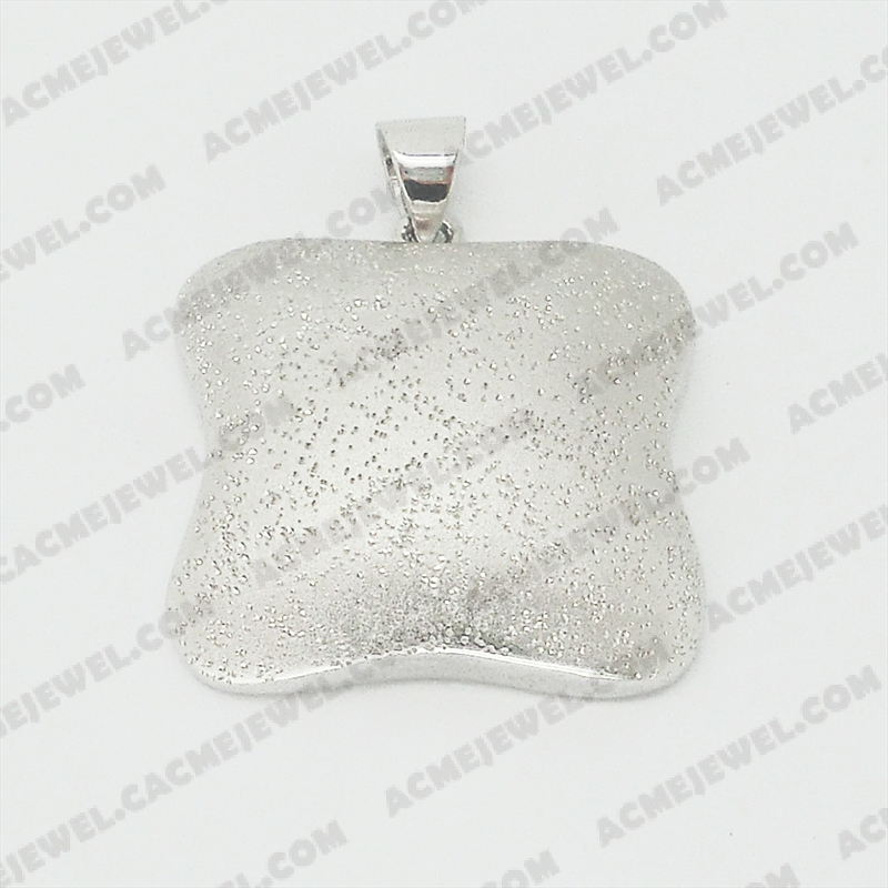 Pendants Brass matt / sparkling / shiny 3-tone(matt rhodium plating / sparkling finishing / rhodium plating)