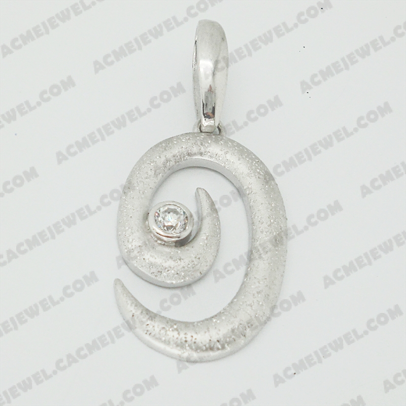 Pendants Brass matt / sparkling / shiny 3-tone(matt rhodium plating / sparkling finishing / rhodium plating)