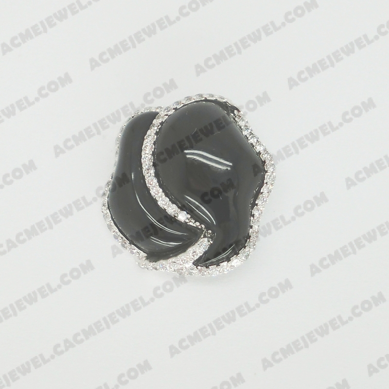 Pendants Brass shiny Rhodium plating