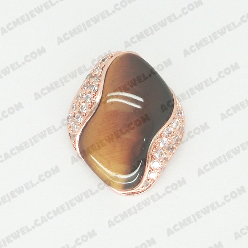 Pendants Brass shiny Rose gold plating