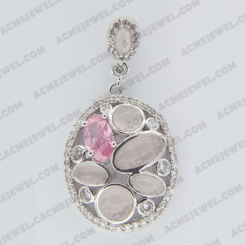 Pendants Brass shiny Rhodium plating