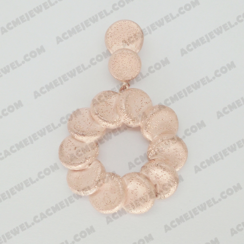 Pendants Brass matt / sparkling / shiny 3-tone(matt rose gold plating / sparkling finishing / rose gold plating)