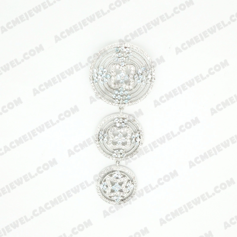 Pendants Brass shiny Rhodium plating