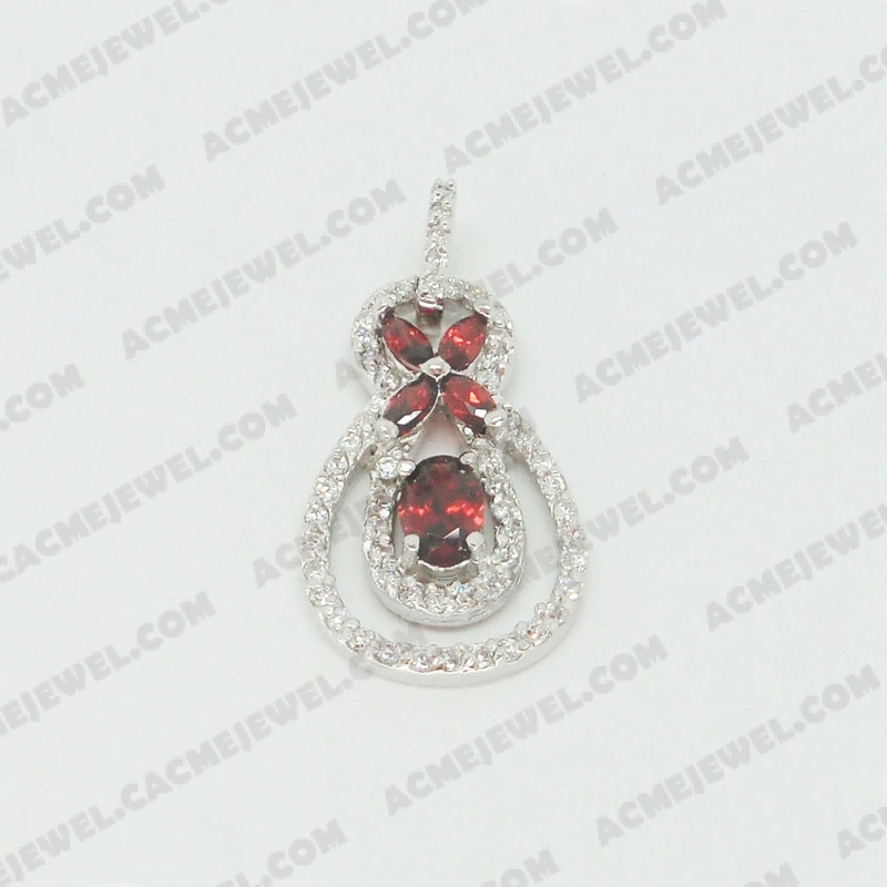 Pendants Brass shiny Rhodium plating