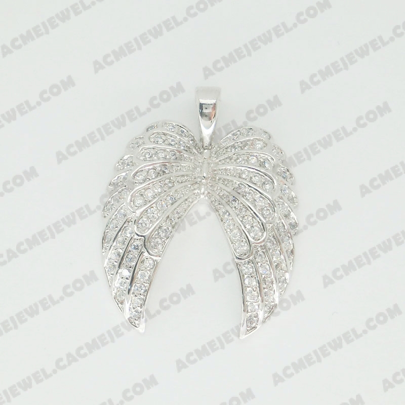 Pendants Brass shiny Rhodium plating