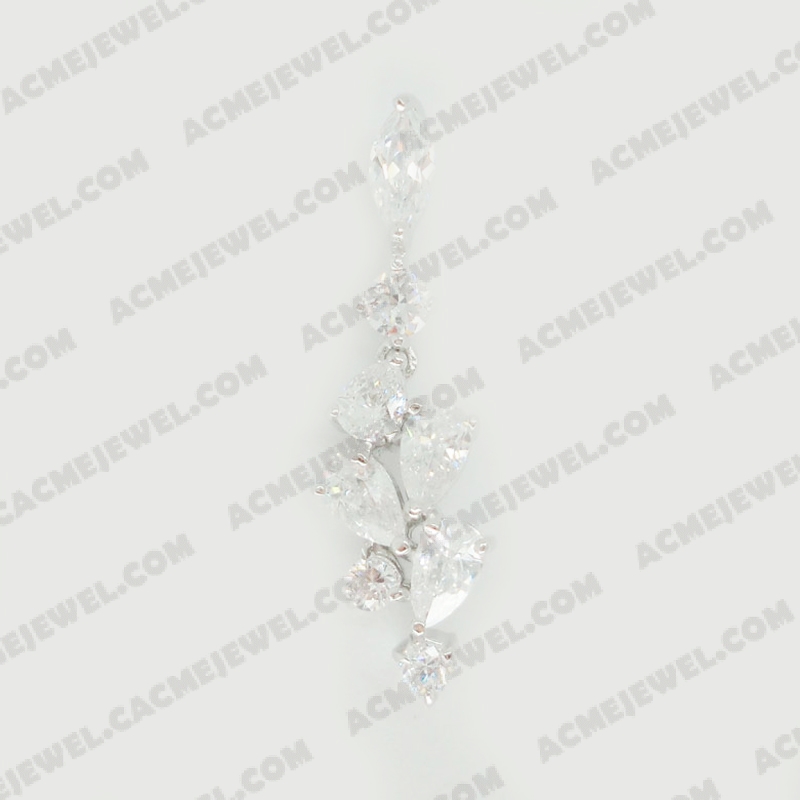Pendants Brass shiny Rhodium plating