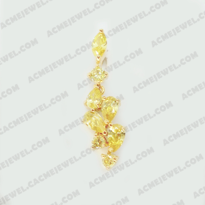 Pendants Brass shiny Gold plating