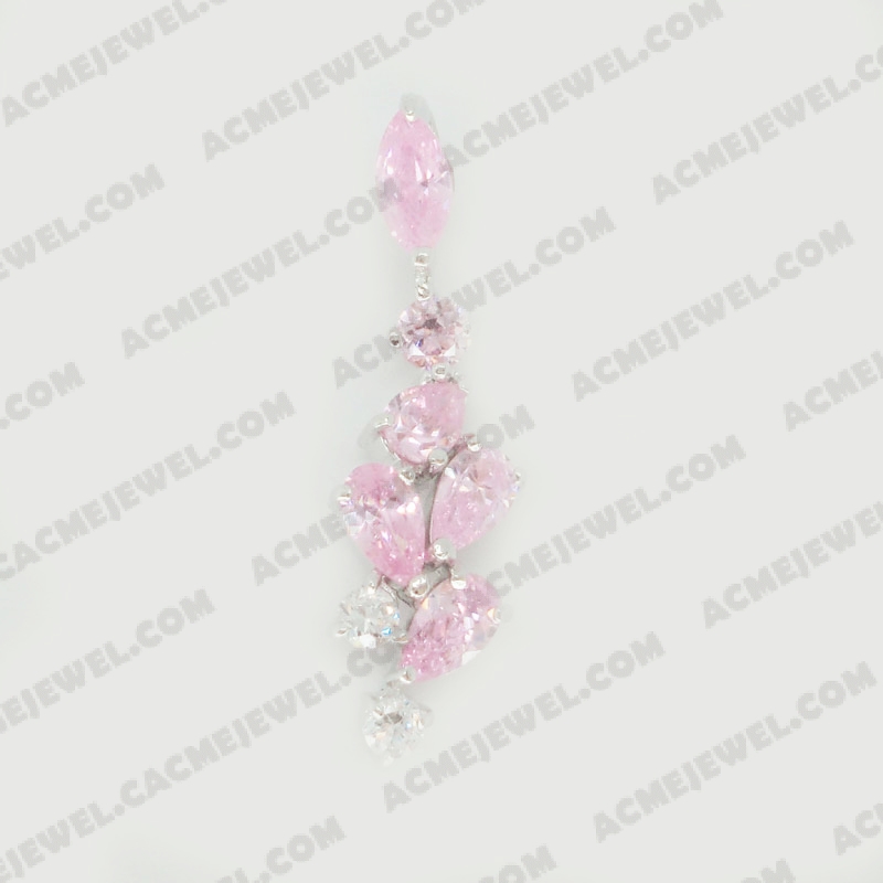 Pendants Brass shiny Rhodium plating