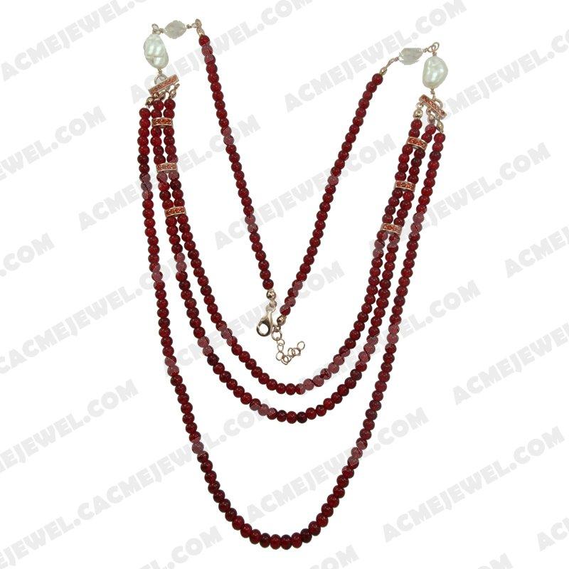 Necklace Silver / Brass  Rose gold plating