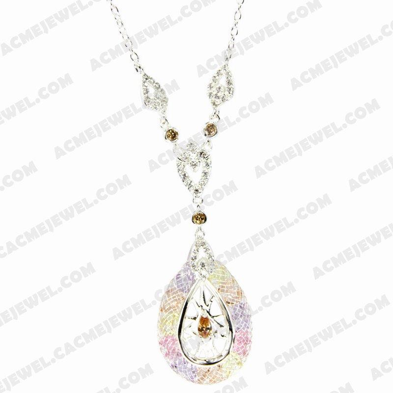 Necklace 925 Sterling Silver  Silver + E-coating