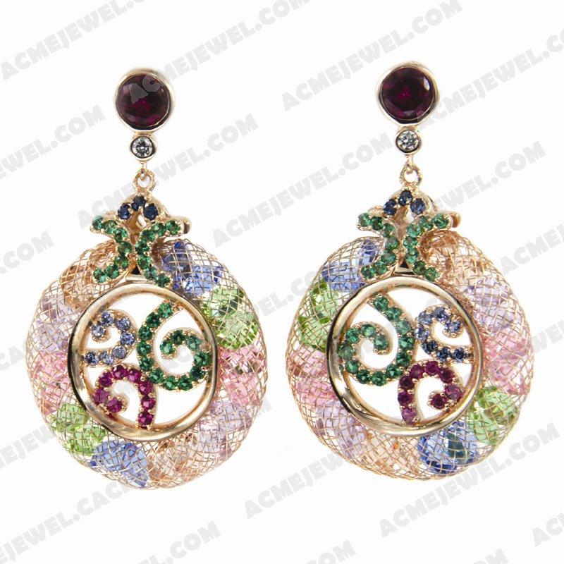 Earrings 925 Sterling Silver  Rose gold 