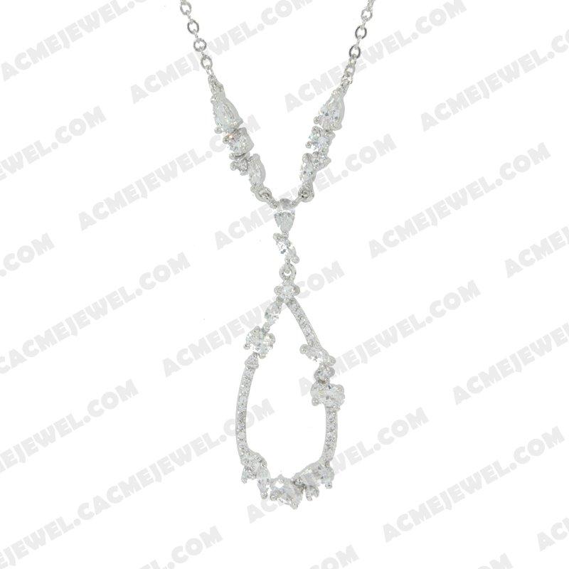 Necklace 925 Sterling Silver  Rhodium 