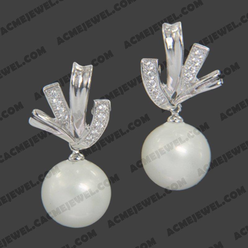 Earrings 925 Sterling Silver  Rhodium 