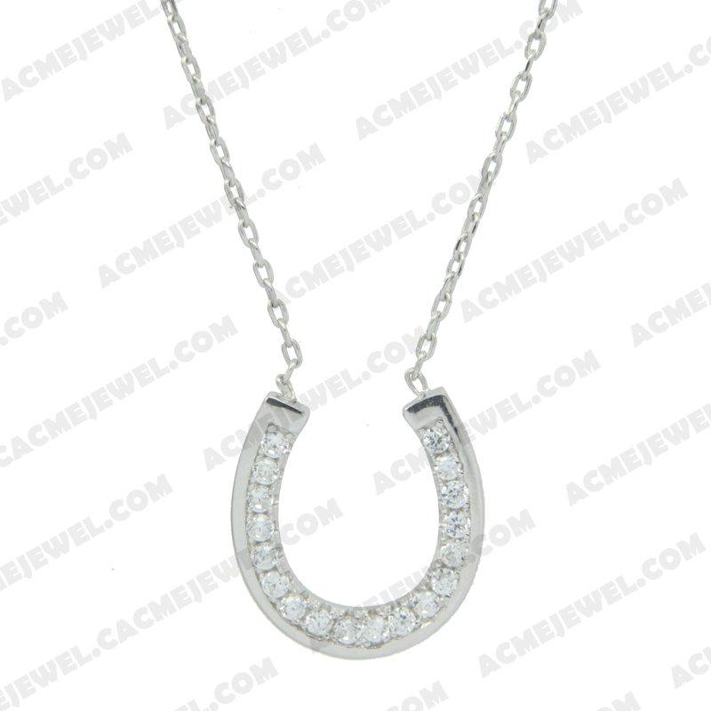 Necklace 925 sterling silver   Rhodium 