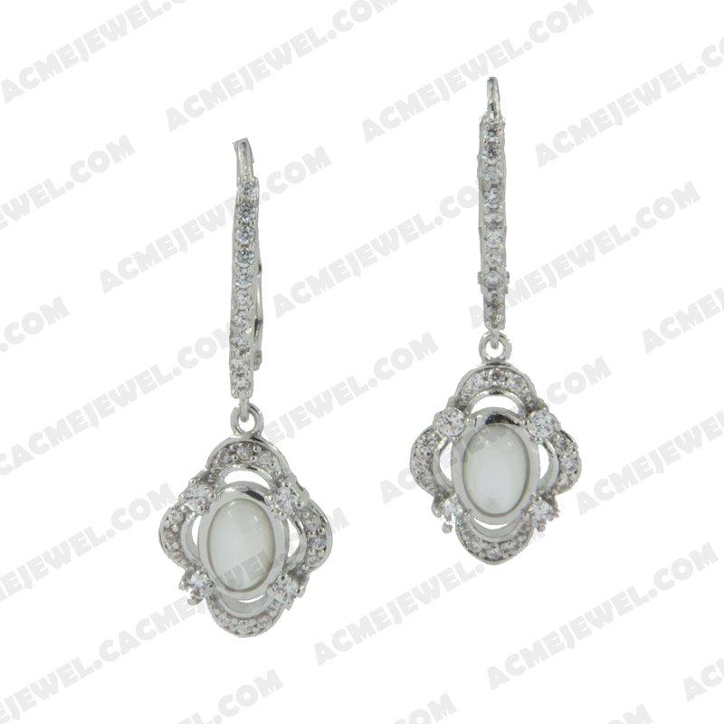 Earrings 925 sterling silver   Rhodium 