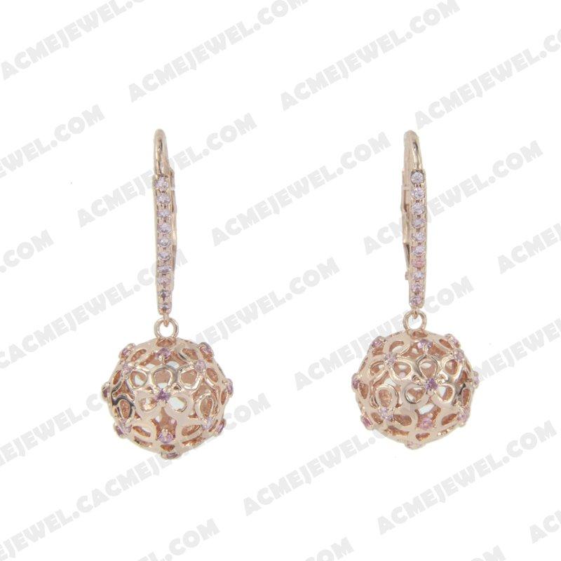 Earrings 925 sterling silver   Rose gold 