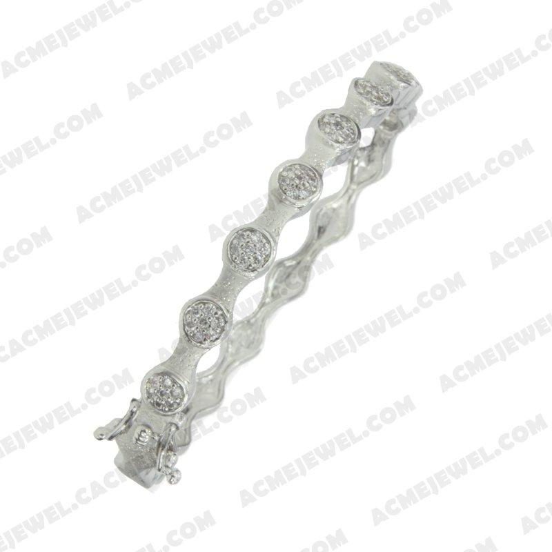 Bracelets & Bangles 925 sterling silver  2-tone Rhodium and rhodium (sand finishing)