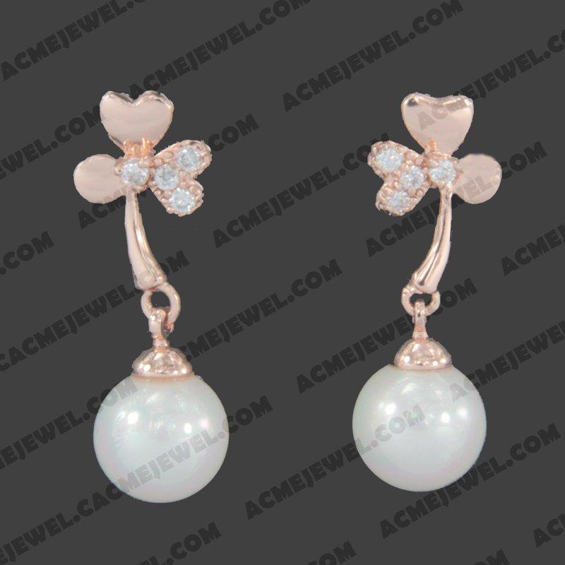 Earrings 925 sterling silver   Rose gold 