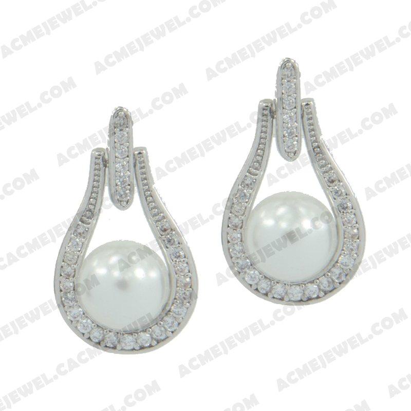 Earrings 925 sterling silver   Rhodium 