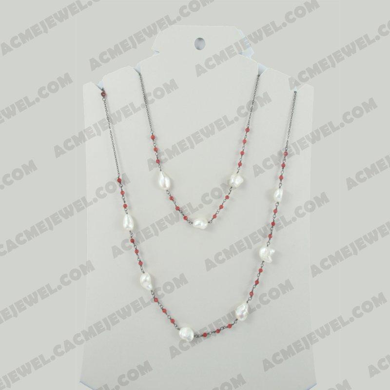 Necklace 925 sterling silver   Black rhodium 