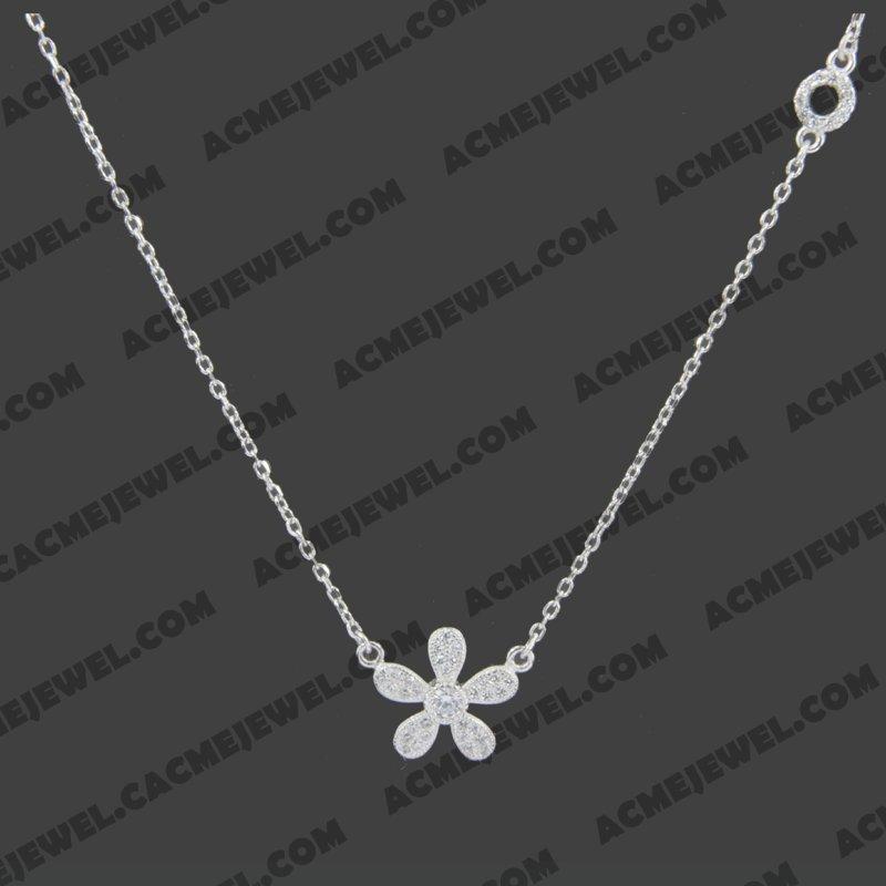 Necklace 925 Sterling Silver  Rhodium 