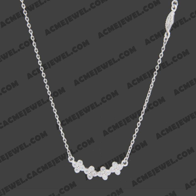 Necklace 925 Sterling Silver  Rhodium 