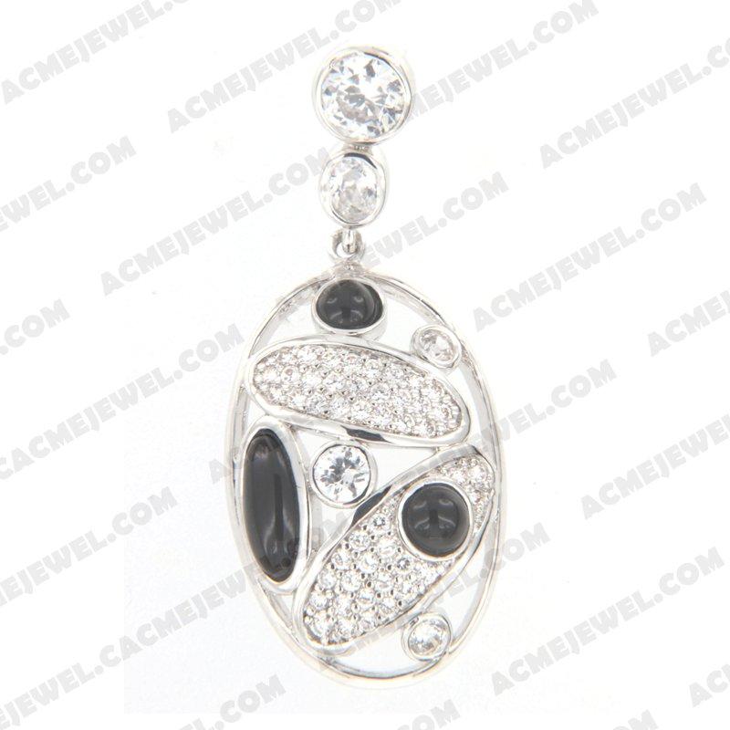 Pendants Brass shiny Rhodium plating