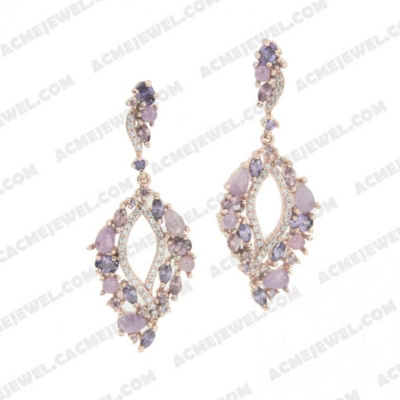 Earrings 925 Sterling Silver  Rose Gold 