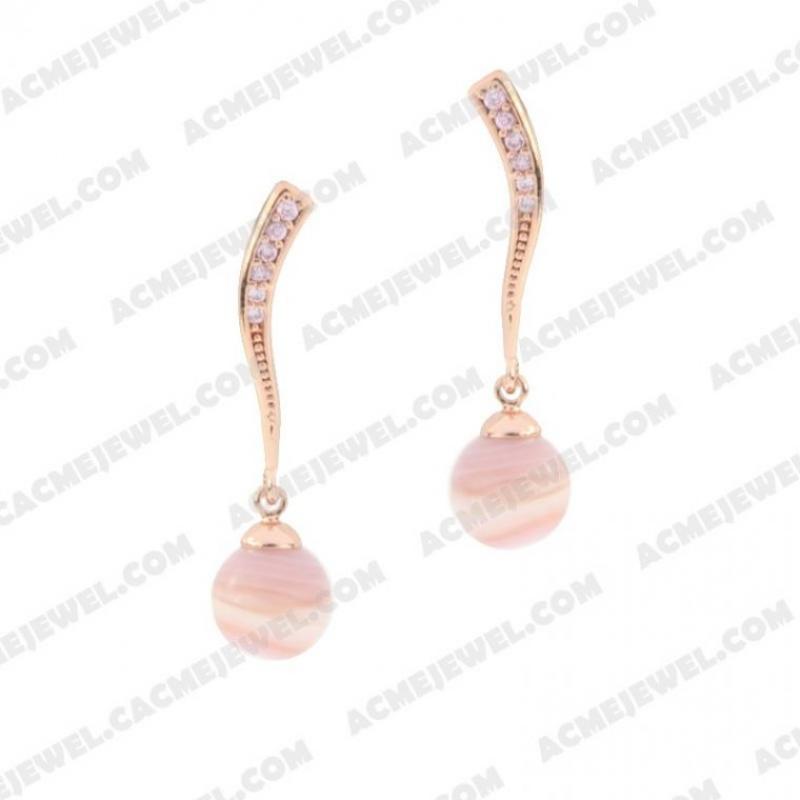 Earrings 925 Sterling Silver  Rose gold 