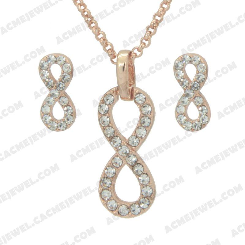 ﻿Jewellery Set Alloy casting  Imitation rose gold