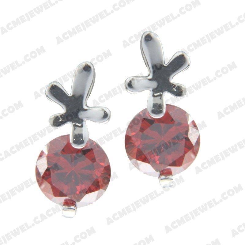 Earrings 925 sterling silver   Rhodium 