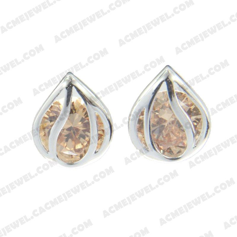 Earrings 925 sterling silver   Rhodium 