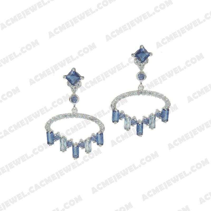 Earrings 925 Sterling Silver  Rhodium
