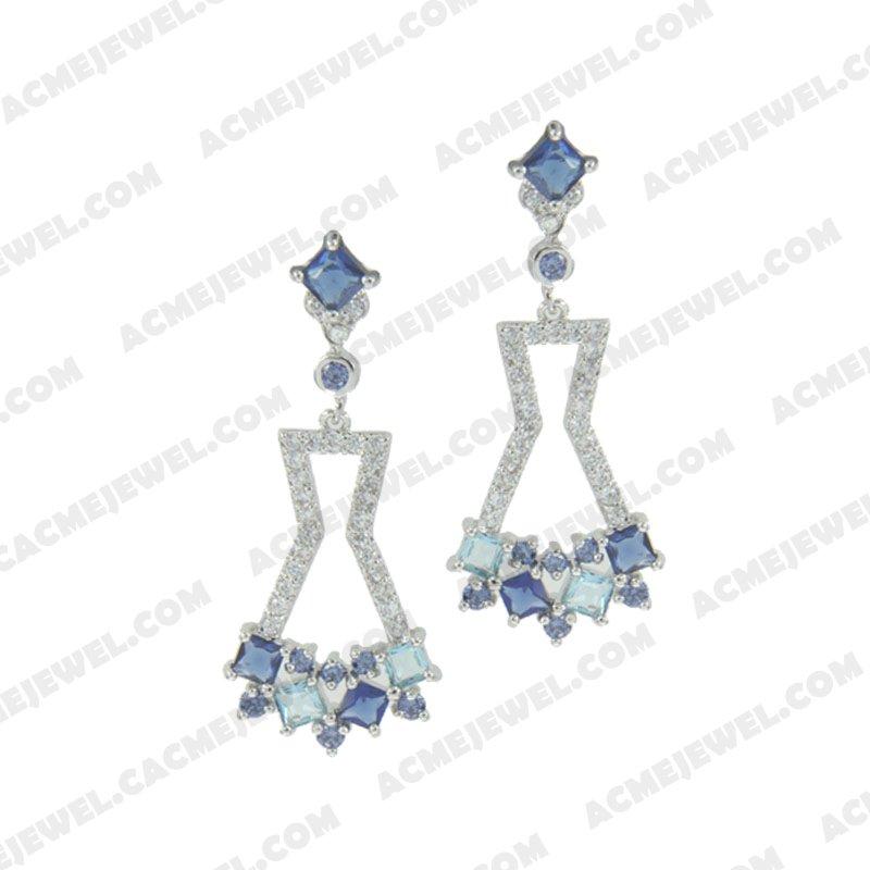 Earrings 925 sterling silver   Rhodium 