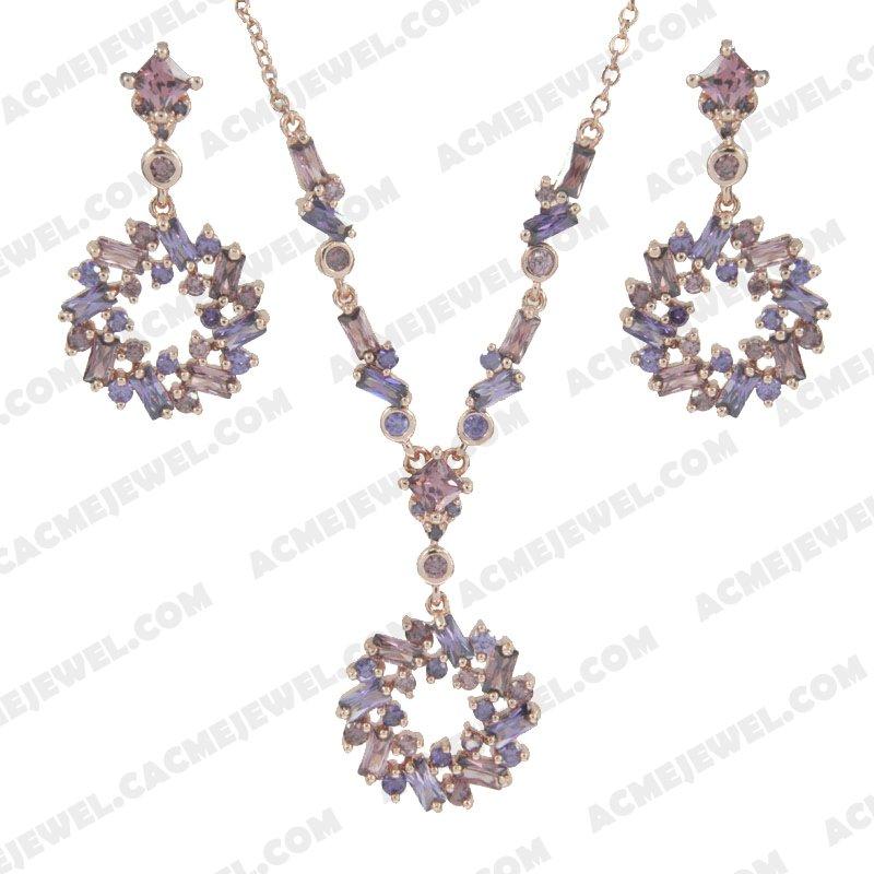 ﻿Jewellery Set 925 sterling silver   Rose gold 