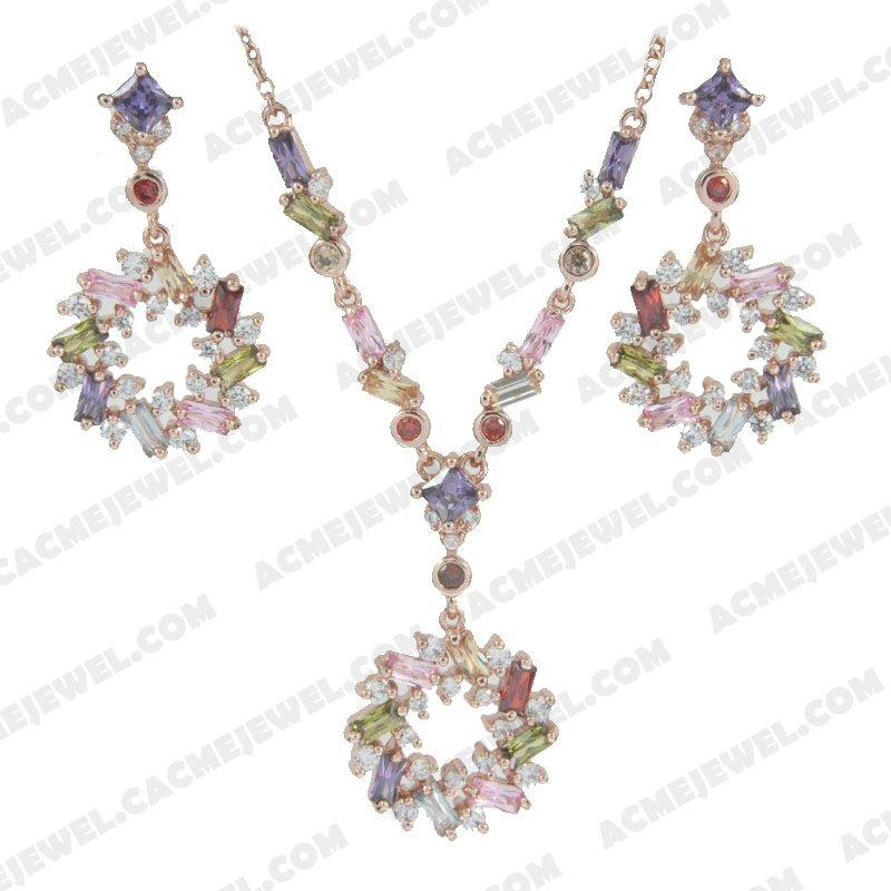 ﻿Jewellery Set 925 sterling silver   Rose gold 