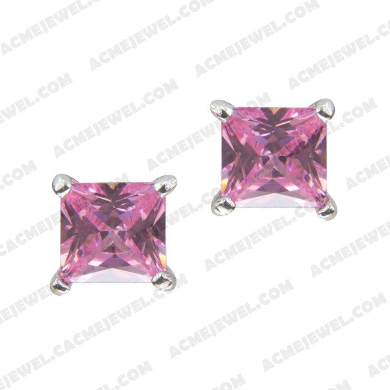 Earrings 925 sterling silver   Rhodium 
