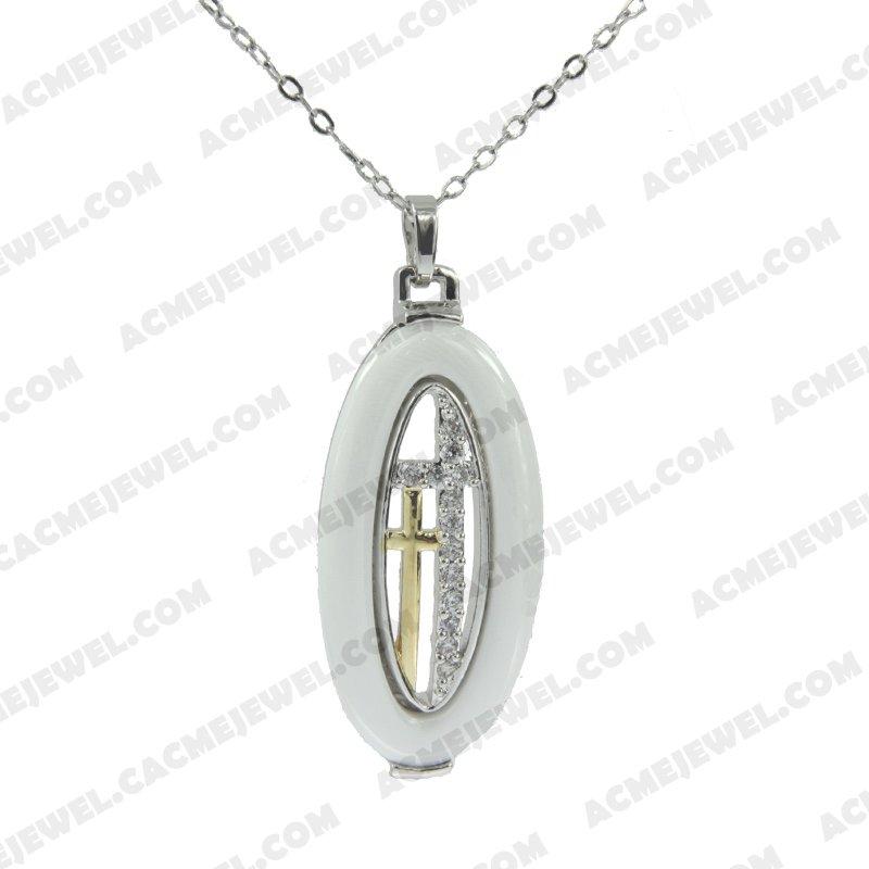 Pendants 925 sterling silver  2-tone Gold and rhodium