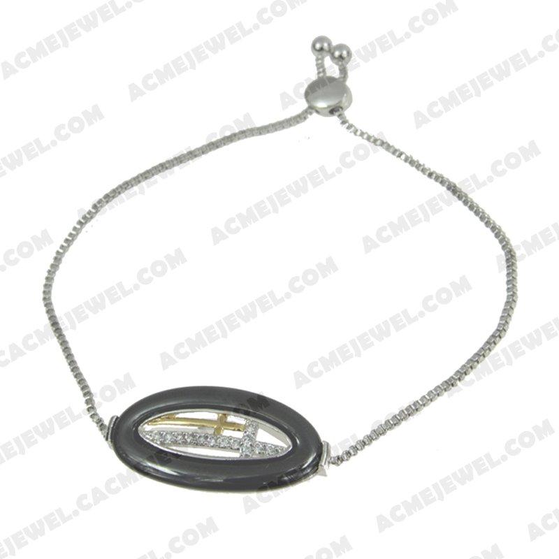 Bracelets & Bangles 925 sterling silver  2-tone Rhodium and black smear