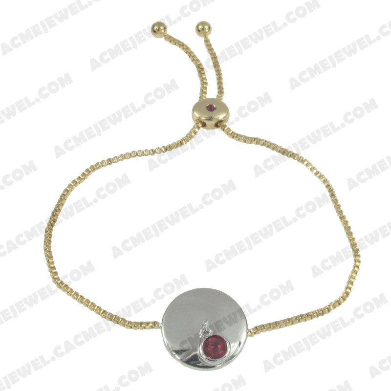 Bracelets & Bangles 925 sterling silver  2-tone Gold and rhodium