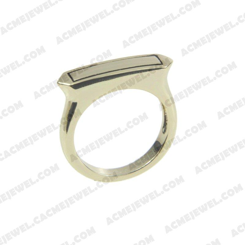 Rings 925 sterling silver  2-tone Gold and black smear